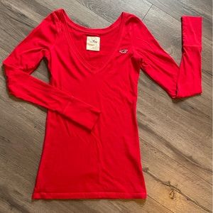 Vintage 2000s Era Red Hollister Top